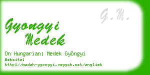 gyongyi medek business card