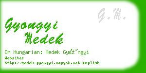 gyongyi medek business card